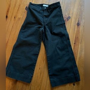 Madewell Emmett wide leg crop - black, 26P